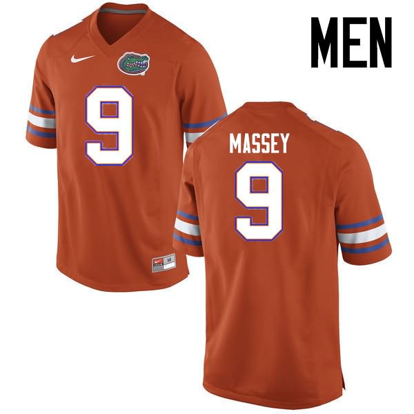 NCAA Florida Gators Dre Massey Men's #9 Nike Orange Stitched Authentic College Football Jersey QOT0764BB